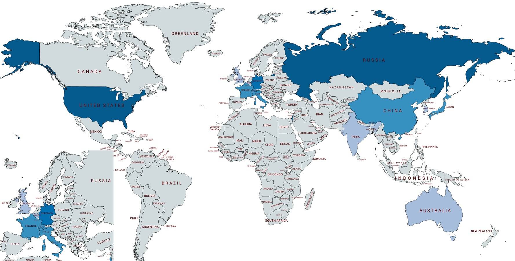 Map of LEDAS customers